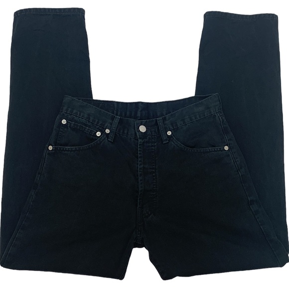 Levi’s 551 Black Denim Button Fly Straight Leg Jeans W30 - Picture 1 of 16
